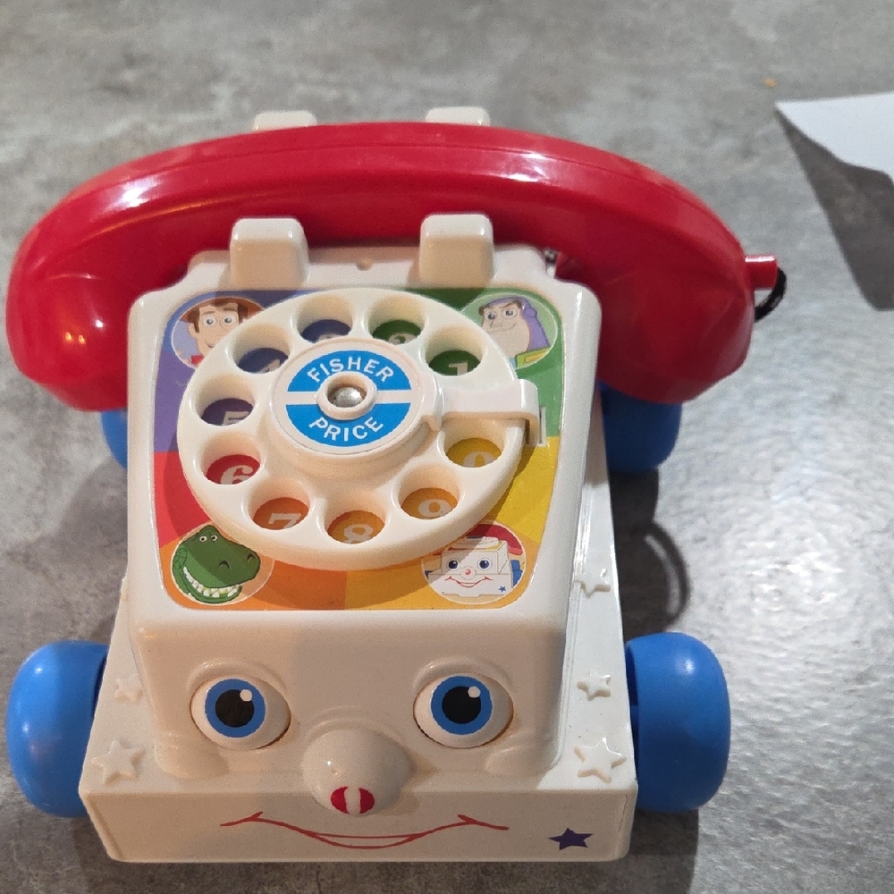 Fisher-Price Colorful Chatter Phone Toy - Red, Blue, White